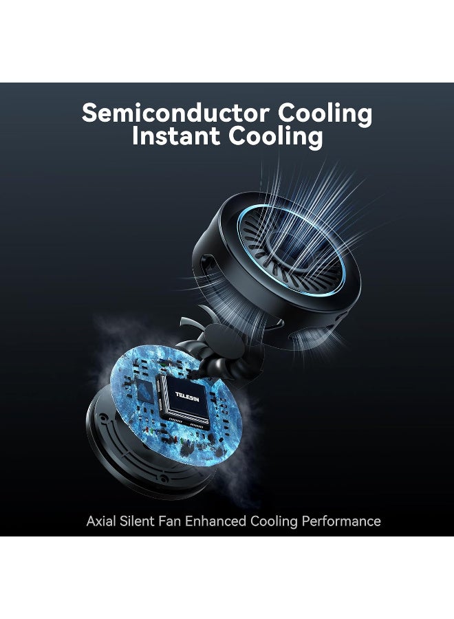 TELESIN° Magnetic Phone Cooler for Gaming and Live Streaming, Phone Cooling Fan Portable Phone Radiator for MagSafe, Gaming Semiconductor Cooling for for iPhone/Android (Supports Wireless Charging) - Image 5